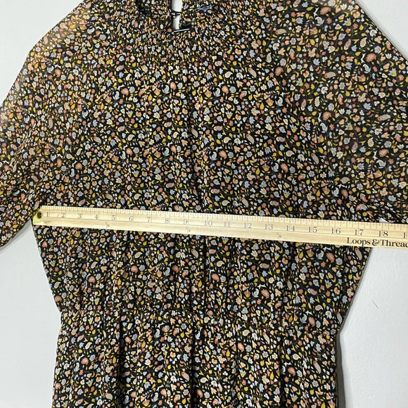 Madewell Resourced Georgette Smocked Neck Midi Dress in Folktale Paisley medium - Picture 6 of 12